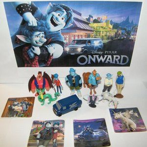 Disney Onward Movie Figure Set of 14 Toy Kit with 10 Figures, 4 Fun Stickers